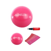 Delta- 55 cm-20 cm Pilates Topu 3'lü Pilates Bandı Egzersiz Direnç Lastiği Pilates Topu Pompası Seti