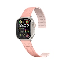 Apple Uyumlu Apple Uyumlu Watch  42mm Zore Krd-111 Çizgili Desenli Silikon Kordon-pembe