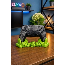 Oyun Kolu Standı Kristal Tasarımlı Masaüstü Gamepad Tutucu Dekoratif Controller Standı Yeşil