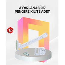 Cam Pencere Güvenlik Kilidi Açılma Sınırlayıcı Aparat 3 Adet Mh-hs8121-3105