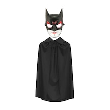 Batman - 837 - Maskesi Cat Woman Ve Batman Pelerini 90 Cm Siyah - Dpmıx-hb - Renk Set