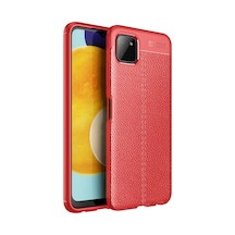 Newface Samsung Galaxy Uyumlu A22 Kılıf Auto Focus Kapak - Kırmızı