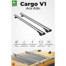 S-dizayn Mercedes C-class W202 Estate S-bar Cargo V1 Ara Atkı Tavan Taşıyıcı Barı Gri 120 Cm 1993-2000 A+ Kalite