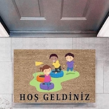 Kapı Önü Paspası Dekoratif Dijital Baskı Çocuklarp-2720 Renkli