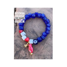Cam Bodrum Boncuk Bileklik Charm Cam Boncuklu Bileklik Lacivert 19219404