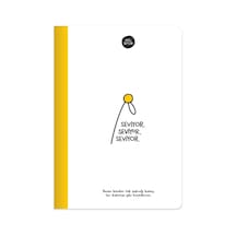 Keskin Color Hisli Şeyler 14 x 20 CM 64yp Çizgili Sert Kapak Ciltli Defter - Seviyor Seviyor Seviyor