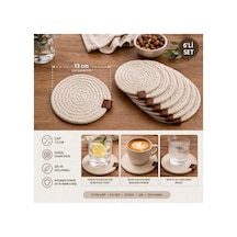 Natural Luxe Hasır Bardak Altlığı 6 Lı Set Diğer