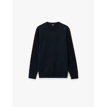 Koton Uzun Kollu Bisiklet Yaka Basic Sweatshirt Lacivert 6wam70090mk Lacivert