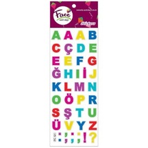Face Sticker Harfler Renkli 1x 1.3 Cm
