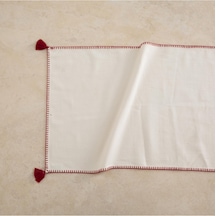 Oradea Püsküllü Runner Bordo 45x145 Cm Çok Renkli