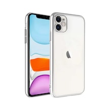 Apple Uyumlu iPhone 11 Kılıf Sert Pc Renkli Çerçeveli Zore Riksos Kapak