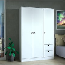 k-anm 3 Kapaklı 2 Çekmeceli 110 Cm Gardırop