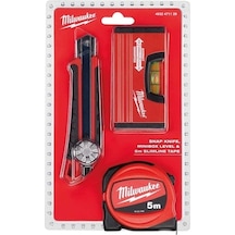 Mılwaukee 3'Lü Maket Bıçağı+Metre+Minibox Terazi Seti