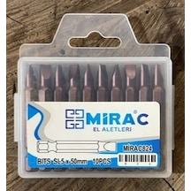 Mrc Sl5 Düz Bits Uç Mıknatıslı Düz Vida Sıkma Ucu Sl5 Düz Vida Ucu 50mm