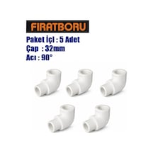 Fırat 32mm 90 Kuyruklu Dirsek, Pprc 32 90 Kuyruklu Dirsek, 5 Adet, 7b11002032