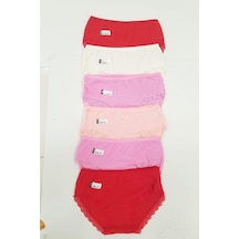 Kadın Çok Renkli Kaşkorse Bato 6'li Paket Külot 001
