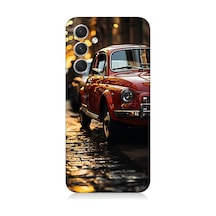 Samsung Galaxy S23 Fe Uyumlu Kırmızı Klasik Araba Desenli Silikon Kılıf