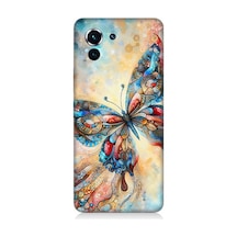 Xiaomi Mi 11 Uyumlu Parlayan Renkli Kelebek Desenli Silikon Kılıf Çok Renkli