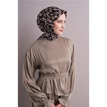 Armine Saf İpek Twill Eşarp 9623d 83 Kahve Kiremit