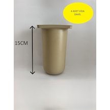 Homdep Kanepe Koltuk Tv Ünitesi Konsol Yükseltme Bohem Model Plastik Ayak 15 Cm Krem -4 Adet- Krem