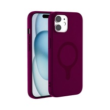 Joko Apple Uyumlu  iPhone 11 Z Silikon Magsafe Kapak - Bordo Standart