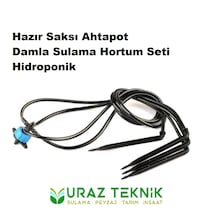 Hazır Ahtapot Saksı Damla Sulama Hortum Seti -hidroponik 10 Ta...