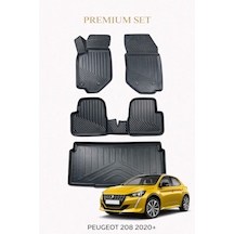 Peugeot 208 2020+ Uyumlu 3d Oto Paspas Ve Bagaj Havuzu Set Premium