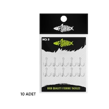 Üçlü İğne - Nikel Üçlü Kanca - Fishack 3210 - 10 Adet - No: 5