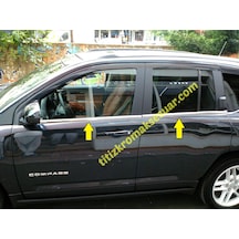 Jeep Compass Krom Cam Altı Çıtası Aksesuarı 4 P. Paslanmaz Çelik