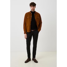 Erkek Slim Fit Siyah Armürlü Chino Pantolon Ncs Jeans 2227 2021 Siyah