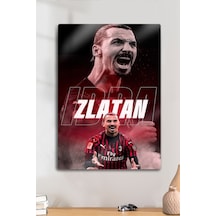 Metal Baskı, Zlatan İbrahimoviç Milan - Parlak Dekoratif Sporcu Duvar Tablosu