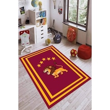 Sarı Ve Kırmızı Kaymaz Makinede Yıkanır Taraftar Halısı Kd106n11 Sarı - Kırmızı