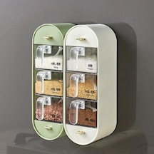 Pazly Pratik Beyaz Baharat Kutusu, Temiz Neme Dayanıklı, Toz Geçirmez, 8.7x9x27.5cm, Ev, Kafe, Restoran İçin Beyaz