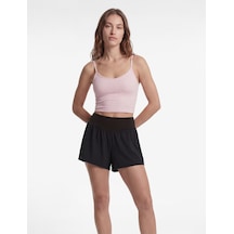 Koton Yüksek Bel Slim Fit Spor Şort Siyah 6sak40250nk