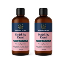 Zeytinyağı Yağı Bal Özlü Tüm Saç Tipleri İçin Doğal Saç Kremi 500 Ml 2 Paketi