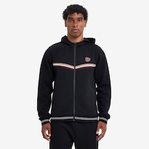Lescon Siyah Erkek Fermuarlı Kapüşonlu Sweatshirt 26n-1130