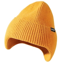 Alibee Sonbahar Ve Kış Örme Şapka Yumuşak Ve Rahat Kadın Sıcak Trend Vahşi Yün Şapka Erkek - Sarı