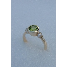 Peridot Yeşim Doğal Taş Yüzük - Ak465