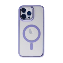 Apple iPhone  Uyumlu  14 Pro Kılıf Room Magneticsafe Silikon - Lila