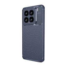 Xiaomi Mi 15 Uyumlu Kılıf Auto Focus Karbon Kapak - Lacivert