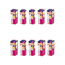 10'lu Value B40 4.9w 827 2700k Sarı Renk E14 Mum Led Ampul Standart