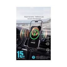 Otomatik Sensörlü Kablosuz Şarjlı Araç İçi Telefon Tutucu - 15w Kablosuz Hızlı Şarjlı - Otomatik Açılır Kapanır Akıllı Araç Telefon Standı 2 Mixed
