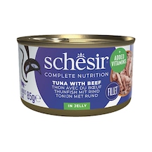 Schesir Jelly Ton Balığı Ve Sığır Eti Jöle İçinde Yetişkin Kedi Konservesi 85 Gr