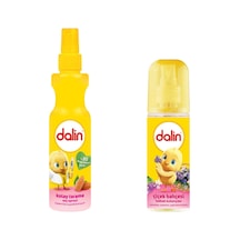 Dalin Kolay Tarama Spreyi Badem Yağlı 200 Ml + Dalin Bebek Kolonyası Sprey Çiçek Bahçesi 100 Ml