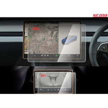 Tesla Model Y Juniper Multimedya Ve Arka Ekran Uyumlu Mat Ekran Koruyucu