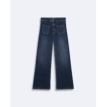 Ltb Wına Yüksek Bel Geniş Yaka Mavi Jean Pantolon Mavi 24 - 36