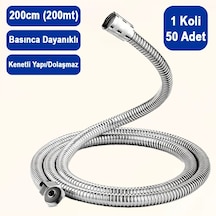 Duş Hortumu 200cm, 2mt, Basınca Dayanıklı, 50 Adet Çok Renkli