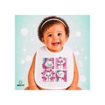 Marie Keten Bebek Mama Önlüğü Yumuşak - Emici - Yıkanabilir - Özel Tasarım P128 Çok Renkli