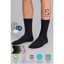 Socketta Erkek Dikişsiz 8'li-8 Renk Pamuklu Esnek Yazlık Soket Çorap Premium Antrasit-bej-beyaz-füme-gri-kahve-laci-siyah