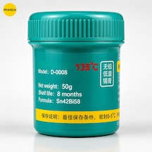D-0008 138 C Düşük Sıcaklık Kurşunsuz Krem Sıvı Lehim Macunu / Pastası Sn42bi58 - 50 Gr